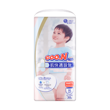 GOO.N PLUS Quick Skin Design Baby Pull-up Training Pants Unisex XL Size 12-20kg 38 Pieces Random Packaging