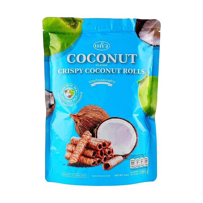 Crispy Coco Rolls Coconut Flavor 3.5 oz