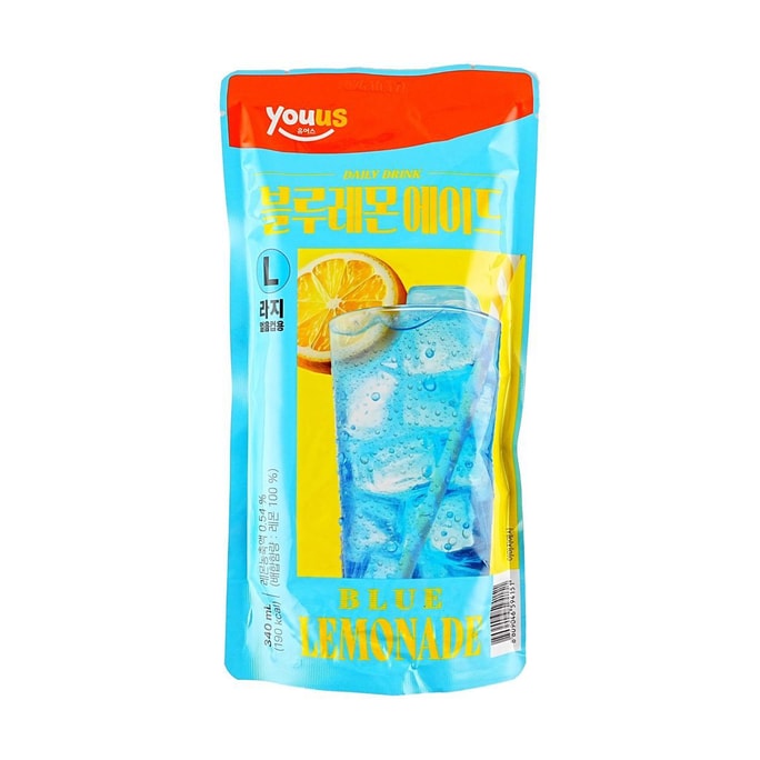 Blue Lemonade Ice Pouch Drink 11.49 fl oz【GS25 Selected】