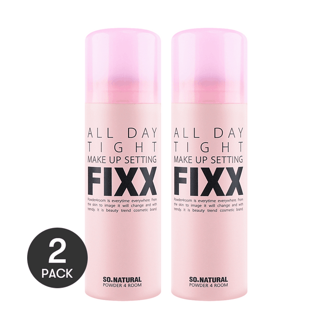 [홍콩 직접배송] So natural FIXX 올웨더 세팅 스프레이 한국산 75ml✖️2 #클래식 보습 및 오일 컨트롤, 메이크업 클렌징 없이 땀 배출, 상쾌하고 밀착력 좋고 모든 피부 타입에 적합