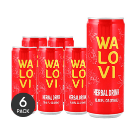 Walovi Herbal Tea Drink, 10.48 fl oz *6[6 Packs][Refreshing & Palate-Cleansing][FIFA Haaland Recommended] 
