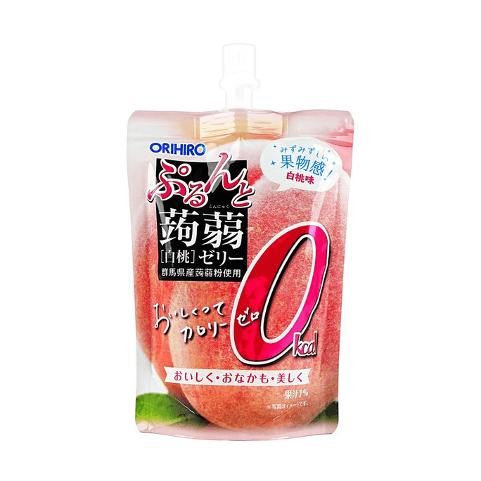 Konjac Jelly White Peach Flavor,0 Calories 0 Fat,4.58 oz