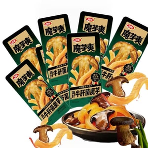 卫龙 高纤牛肝菌魔芋爽 菌菇添加量≥50% 低脂低糖高纤维 高端网红解馋小零食 六袋分装 115g±5g