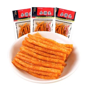 【中国直邮】 小滑头 拉面即食辣棒辣条8090后怀旧儿时零食休闲解馋面筋 18g*5包
