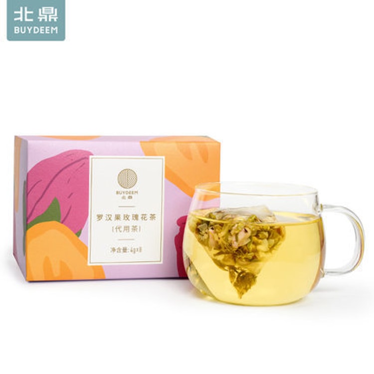 中国直邮 北鼎buydeem 罗汉果玫瑰花茶美容养颜三角茶包8袋 亚米