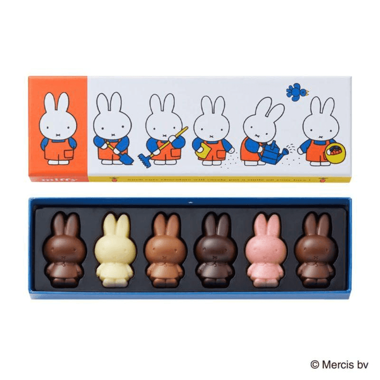 Miffy Plain Chocolate Valentine's Chocolates 6 pcs - Yami.com