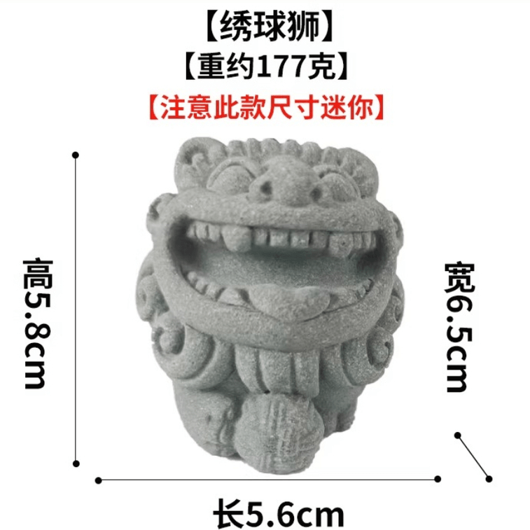 【中国直送】マーリンアジサイライオンペンホルダー、ペーパーウェイト、書道練習用ペーパープレス、石定規、クリエイティブでかわいい小さなライオン、6.5*5.5*6cm*1個 3