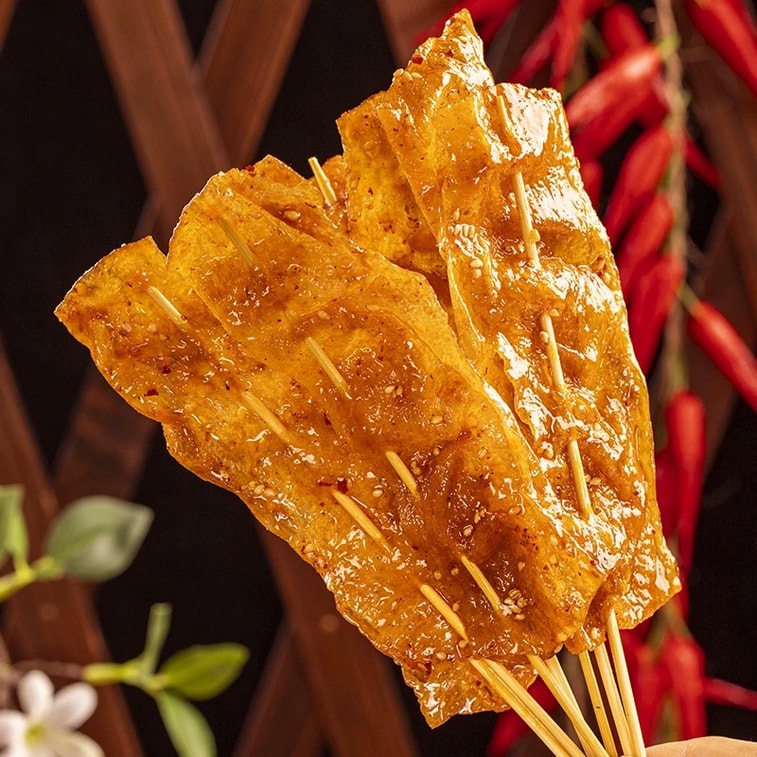 老式大擼串辣條 素食豆製品 黑鴨味 102g 【小賣部經典懷舊零食】【甜辣鮮香 越嚼越香】 3