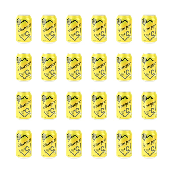 香港版玉泉 SCHWEPPES苏打水 汽水饮料 柠檬味 330ml*24罐【超值装】