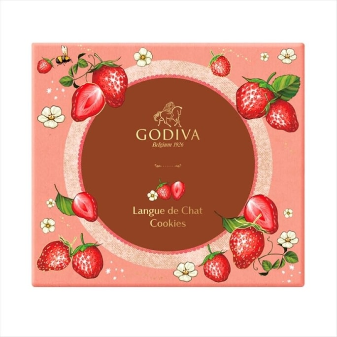 【日本直邮】 比利时 GODIVA 甘王草莓夹心薄饼干(18枚装)
