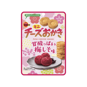 Mini Cheese Rice Crackers, Sweet and Sour Plum with Perilla Flavor, 24g