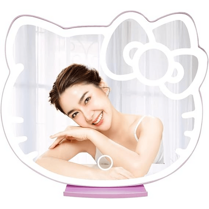 Hello Kitty Tabletop Desk Mirror With Lights