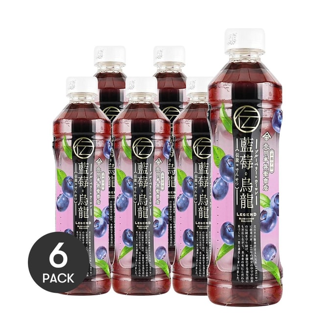 Blueberry Oolong Tea 14.54 fl oz *6【6 Packs】【Japan Trendy】