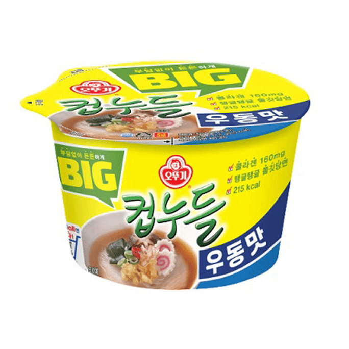 Ottogi Cup Noodle Soup Udon Flavor Big Cup 61.5g