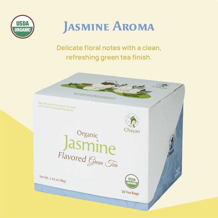 Organic Jasmine Flavored Green Tea, 2g*20pack 3