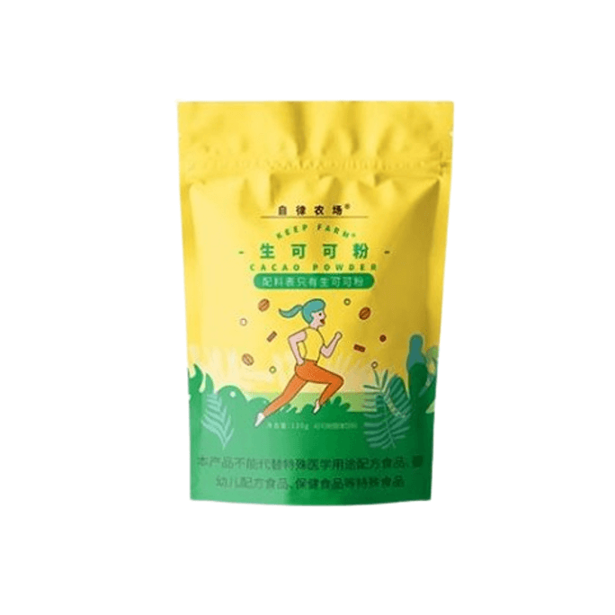 【中国直邮】自律农场 原生纯可可粉 未碱化cacao超级食物无添加糖黑巧克力 120g/袋