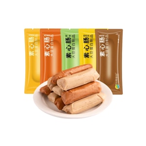 齐善食品 素心肠佛家净素素肉玉米肠香菇肠火腿肠【5种口味】【内5根】25g*5