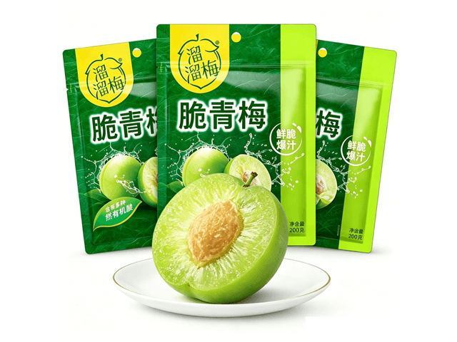 若い梅 LIULIUMEI 溜溜梅 脆青梅 清甜脆爽 梅子 解腻 青梅 130g*3包【390g
