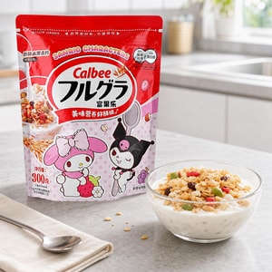 日本CALBEE卡乐比×SANRIO三丽鸥联名 FUGRA富果乐 原味水果燕麦片 300g【动漫好物】【即食冲饮代餐】