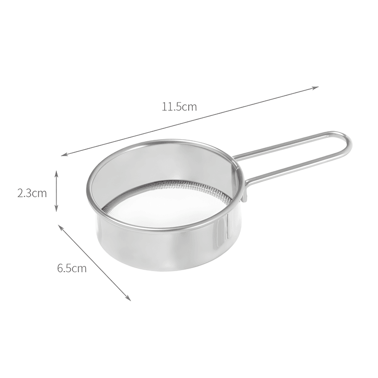 Baking Stainless Steel Powdered Sugar Sifter Fine Mesh Rust Proof 5