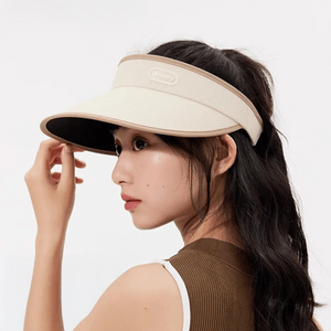 OHSUNNY 暮光系列 女士蛋糕遮阳帽 防晒帽子空顶帽 丝雾咖