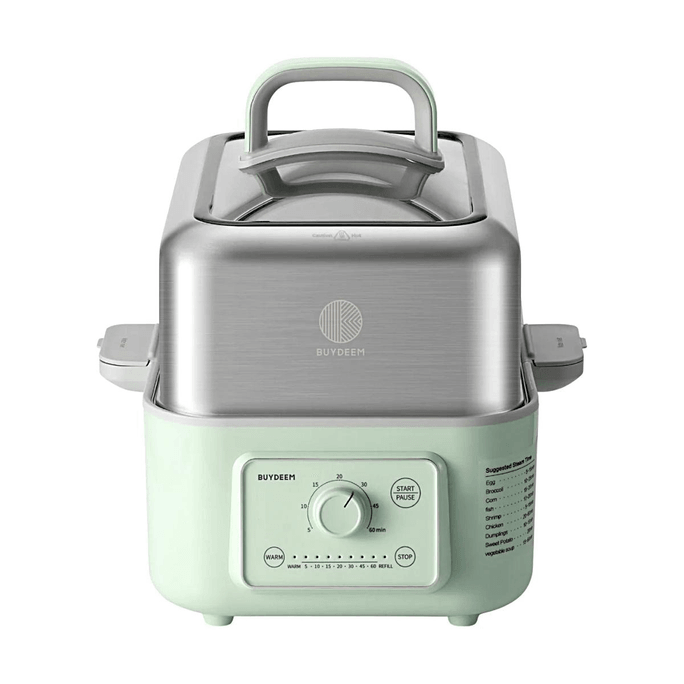 【24$ de rabais avec coupon】Cuisinière à vapeur électrique numérique 1,32 gal multifonction avec minuterie et arrêt automatique