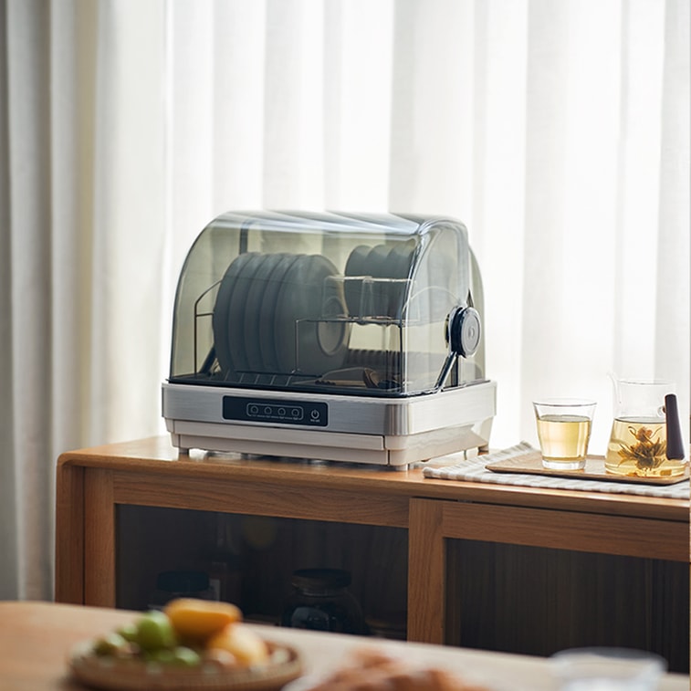 Premium 42L Countertop Sterilizer – 3-in-1 Sanitizing, Drying & Storage | 100–120V | White Home Kitchen Model 10