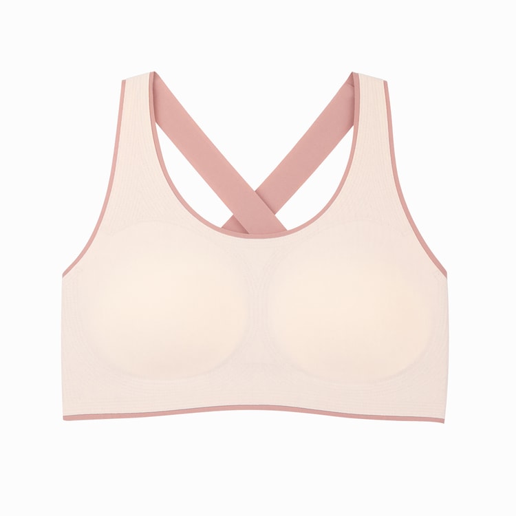 Girl's Crossed Strap Beauty Back One Size Bra Light Pink - Yamibuy.com