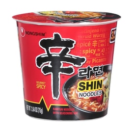 Premium Shin Original Ramyun Noodle Soup -Korean Style Gourmet Spicy Flavor Ramen Instant Noodles, Cup , 2.64 oz