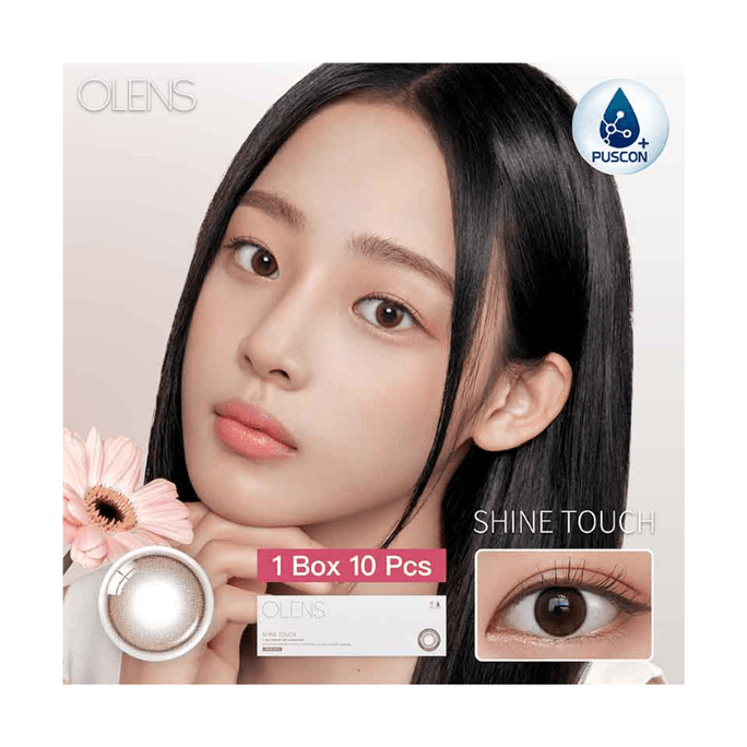 [중국 직송] 한국산 O-LENS 샤인터치 밀키초코 1일용 컬러 콘택트렌즈 (소구경, 마이크로블렌드) 10개입 - 3.75(375)