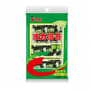 波力食品 波力海苔 原味海苔片儿童零食 紫菜寿司海苔碎拌饭小包装11.2g*1袋