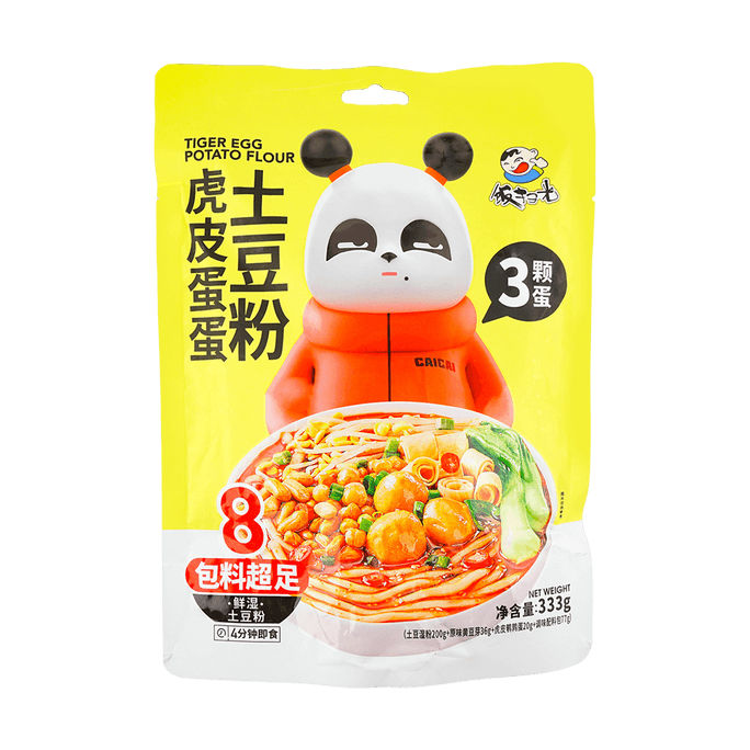 Panda Tiger Skin Egg Potato Noodles 11.75 oz