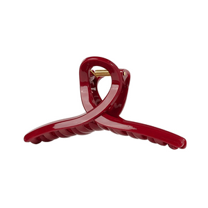 French-style light luxury Ancora red claw hair clip for the back of the head, New Year hair accessory [straight style] 12.7cm*1