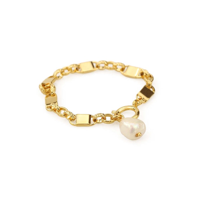 PEARL DROP CHAIN BRACELET 1