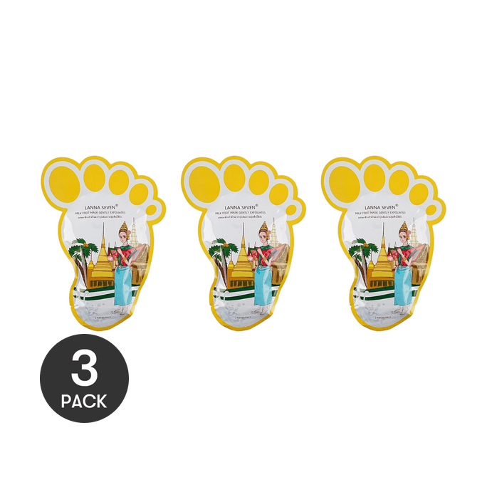Milk Foot Mask Gently Exfoliates 2 pieces/pack *3【Value Pack】