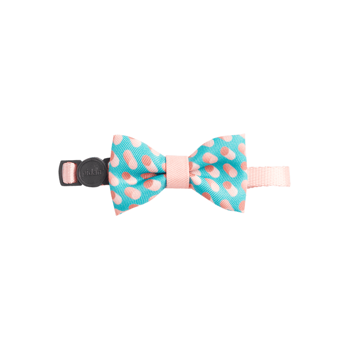 Cat Collar Adjustable Pet Collars with Bow Tie Peach Type
