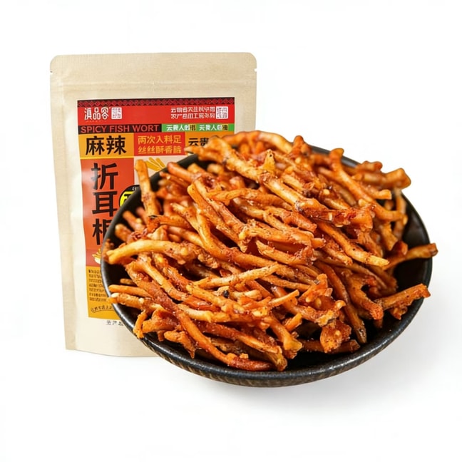 滇品客 农科院香酥折耳根云南特产开袋即食油炸鱼腥草麻辣折耳根零食小吃102g*1包