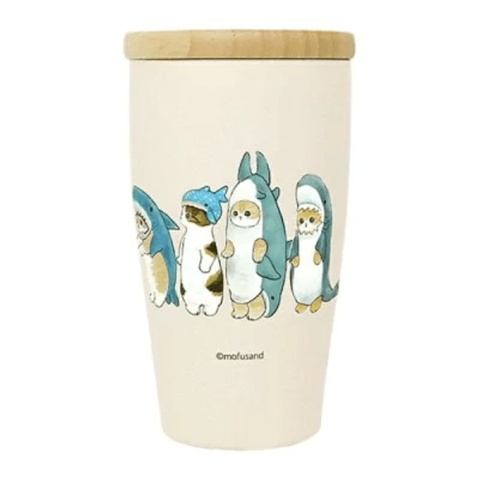 东亚金属||mofusand 可爱猫咪不锈钢木盖保温保冷杯||猫咪 350ml