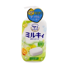 日本COW牛乳石鹼共進社 牛奶保濕沐浴乳 清新柚子香 550ml