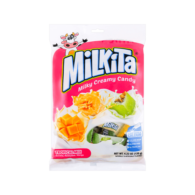 Milky Creamy Candy Assorted Tropical Fruit Flavor 120g
