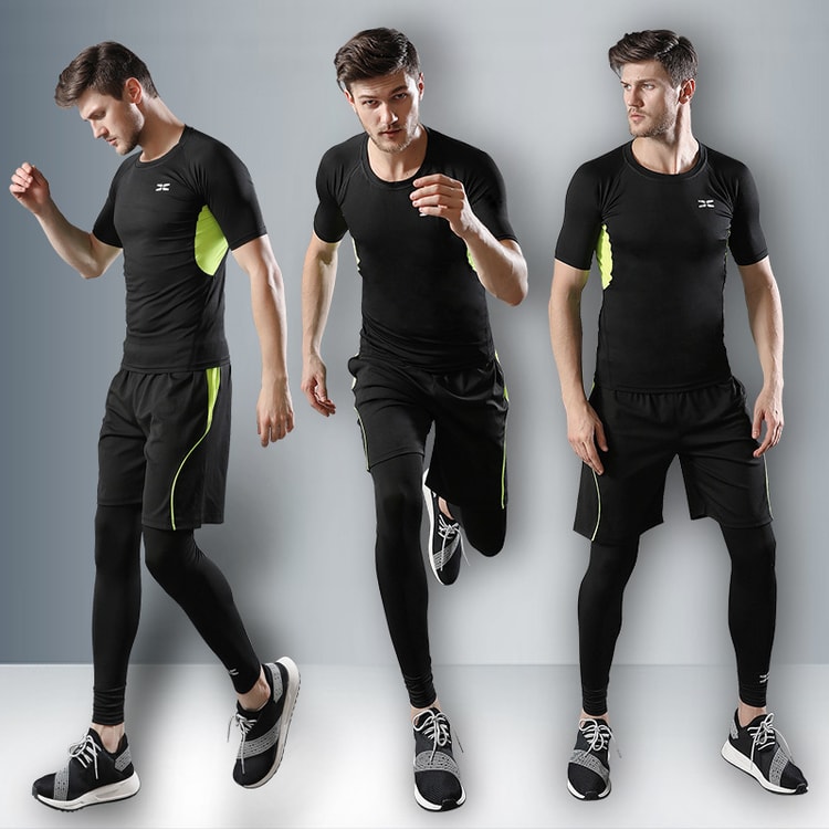 New quick-drying clothes breathable two-piece set L code green New quick-drying clothes breathable two-piece set L code green