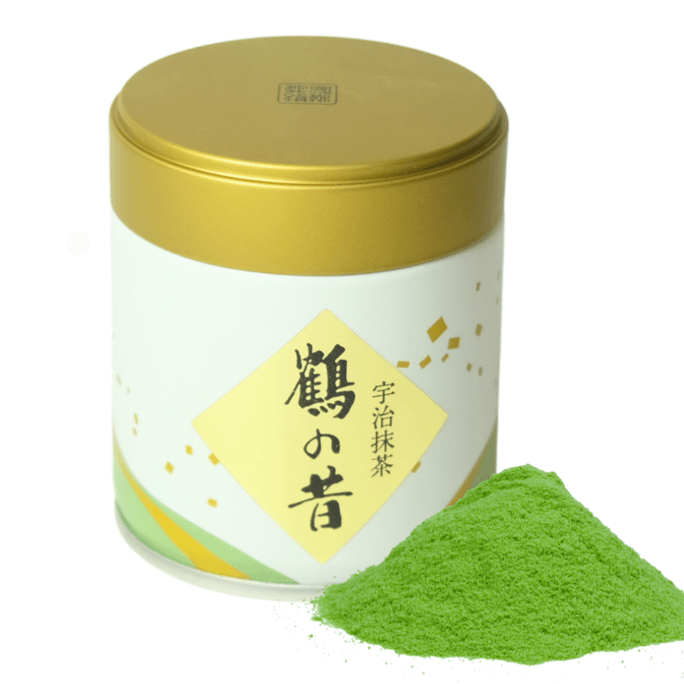 【日本直邮】矢野制茶场 罐装宇治抹茶粉 40g 鶴の昔