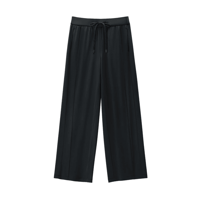 Sun Protective Loose Pants Wide Leg Pants UPF50+, Black, 160/68A M