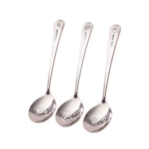 Sanrio Stainless Steel Spoon Dessert Spoon/Food Grade Craft/Round Tip Spoon/Children's Home-Pack Of 3