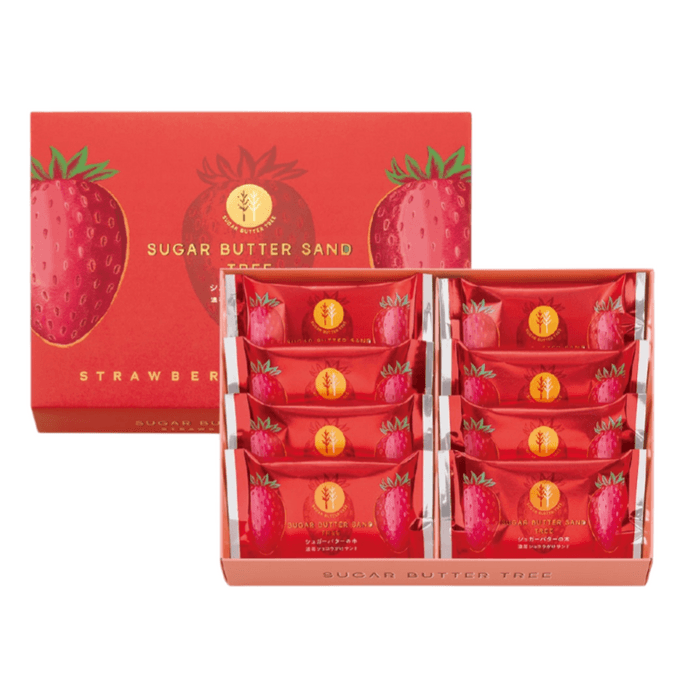 日本 砂糖奶油樹 期間限定 濃莓巧克力三明治奶油餅乾 8枚裝