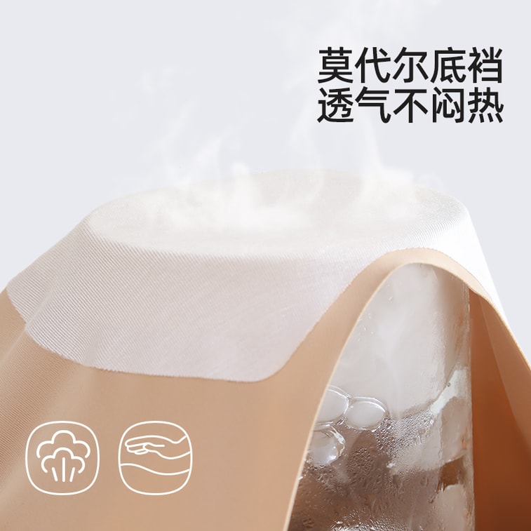 Women's Seamless Invisible Panties Black Free Size 4