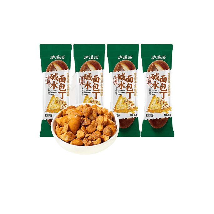 [중국 직배송] 룩시강 복숭아 정향맛 크리스프 브레드, 35g*4봉지