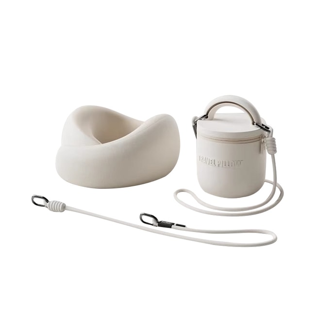 Naofenzi 3rd Generation ES3 Travel Neck Pillow White Single Piece Portable U-shaped Neck Pillow Ergonomic Neck Support Pillow Ideal For Travel Plane Train Office Nap Neck Relief Pillow