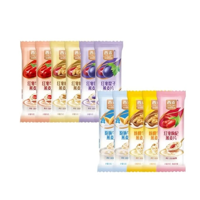 Mixed Flavor Oatmeal 330g 11 Bags– Individually Wrapped Small Packs, Instant Breakfast, Nutritious