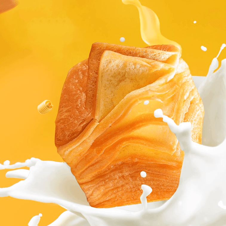 友臣 手剥牛乳千层面包 魔方翻页吐司 2kg【24层折叠起酥】【整箱约23枚】 9